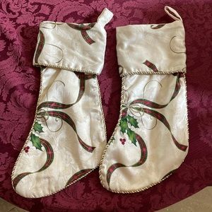 Pair of Lenox Christmas Stockings